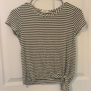 Black and white striped tee